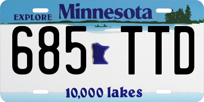 MN license plate 685TTD