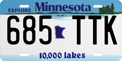 MN license plate 685TTK