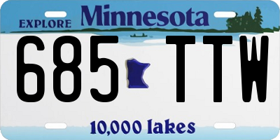 MN license plate 685TTW