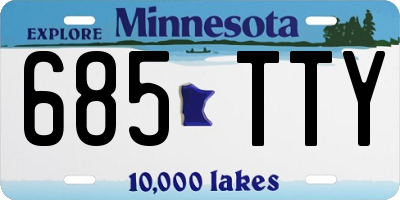 MN license plate 685TTY
