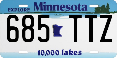 MN license plate 685TTZ