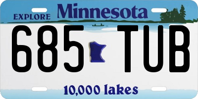 MN license plate 685TUB