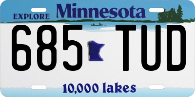 MN license plate 685TUD