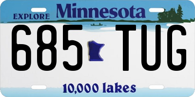 MN license plate 685TUG