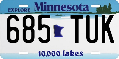 MN license plate 685TUK