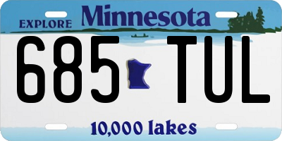MN license plate 685TUL