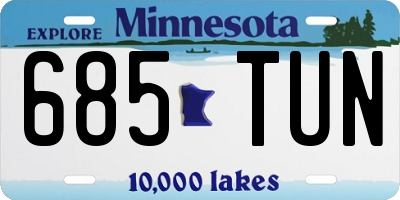 MN license plate 685TUN