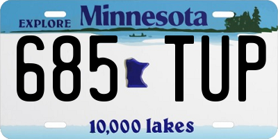 MN license plate 685TUP