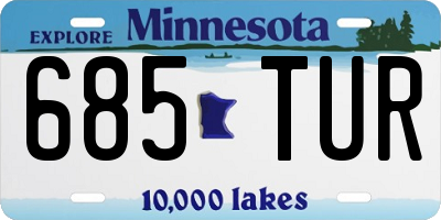 MN license plate 685TUR