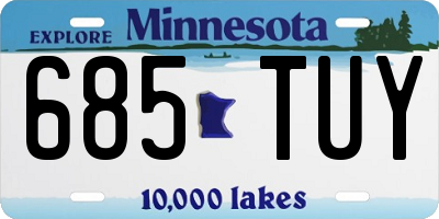 MN license plate 685TUY