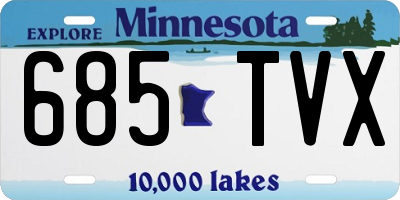 MN license plate 685TVX