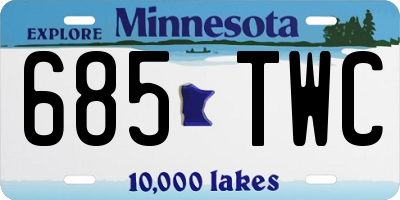 MN license plate 685TWC