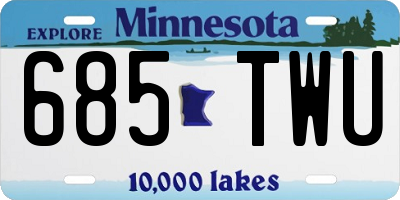 MN license plate 685TWU