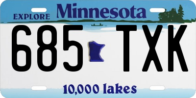 MN license plate 685TXK
