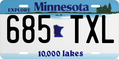 MN license plate 685TXL