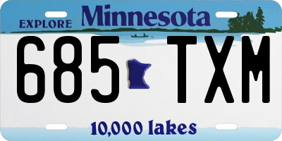 MN license plate 685TXM