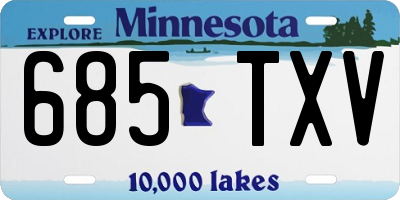 MN license plate 685TXV