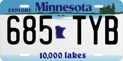 MN license plate 685TYB
