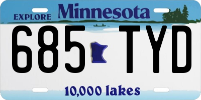 MN license plate 685TYD