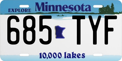 MN license plate 685TYF