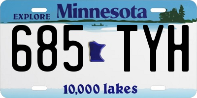 MN license plate 685TYH