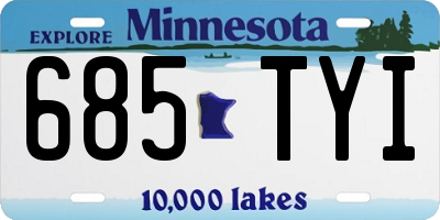 MN license plate 685TYI