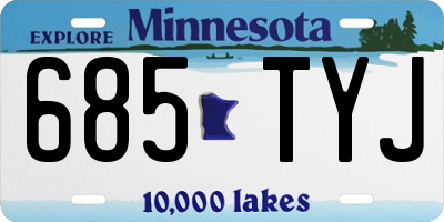 MN license plate 685TYJ