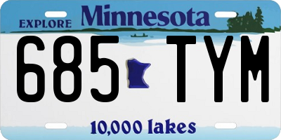 MN license plate 685TYM