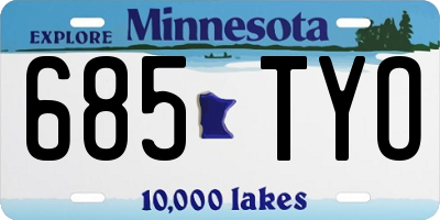 MN license plate 685TYO
