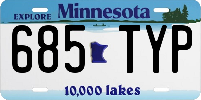 MN license plate 685TYP