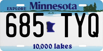MN license plate 685TYQ