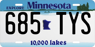 MN license plate 685TYS
