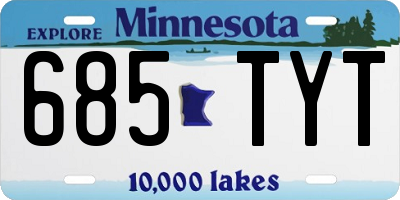 MN license plate 685TYT
