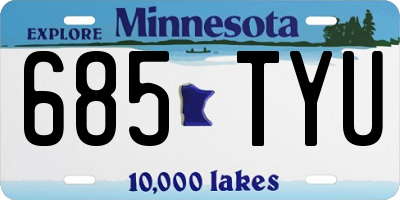 MN license plate 685TYU
