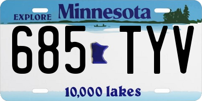 MN license plate 685TYV