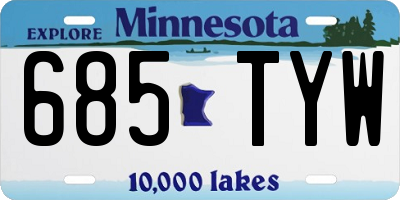 MN license plate 685TYW