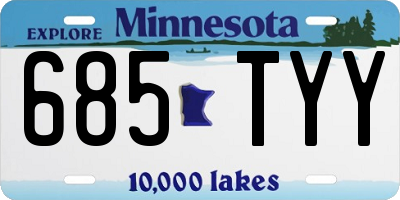 MN license plate 685TYY