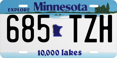 MN license plate 685TZH