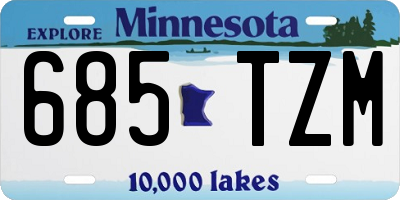 MN license plate 685TZM