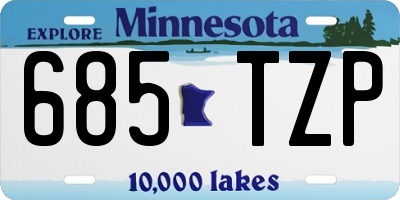 MN license plate 685TZP