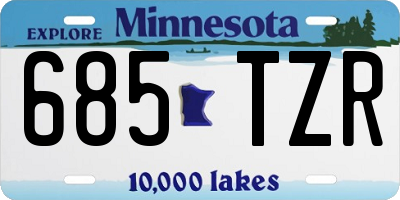 MN license plate 685TZR