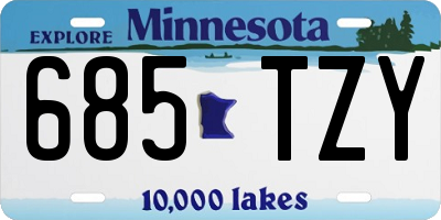 MN license plate 685TZY