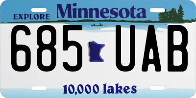MN license plate 685UAB
