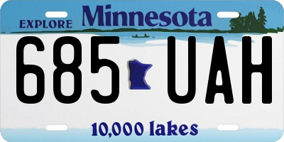 MN license plate 685UAH