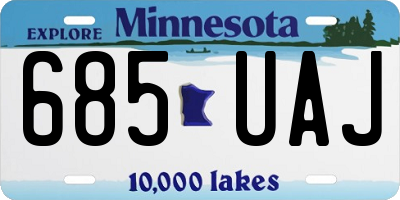 MN license plate 685UAJ