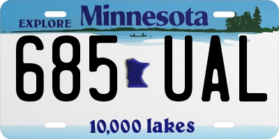 MN license plate 685UAL