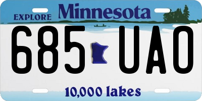 MN license plate 685UAO