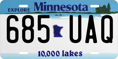 MN license plate 685UAQ