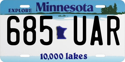 MN license plate 685UAR
