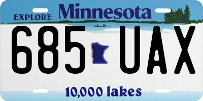 MN license plate 685UAX